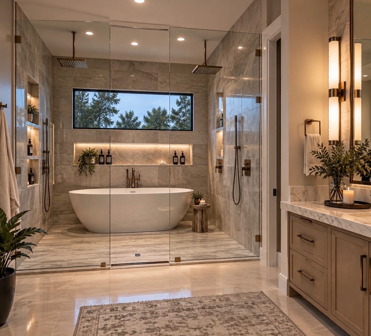 Luxury primary bathroom concept for The Reserve